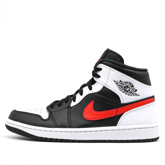 Jordan 1 Mid Black Chile Red White Hombre/Mujer 554724-075