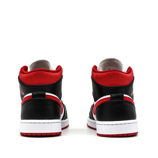Jordan 1 Mid Gym Red Black White Mujer/Hombre 554724-122