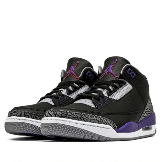 Jordan 3 Retro Black Court Purple Hombre/Mujer CT8532-050